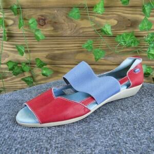 Cloud Women's Ankle Strap Red‎ Leather Sz 37 Medium Gently Used 2025
